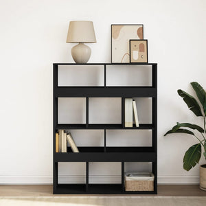 vidaXL Bookcase Black 100x33x125.5 cm Engineered Wood