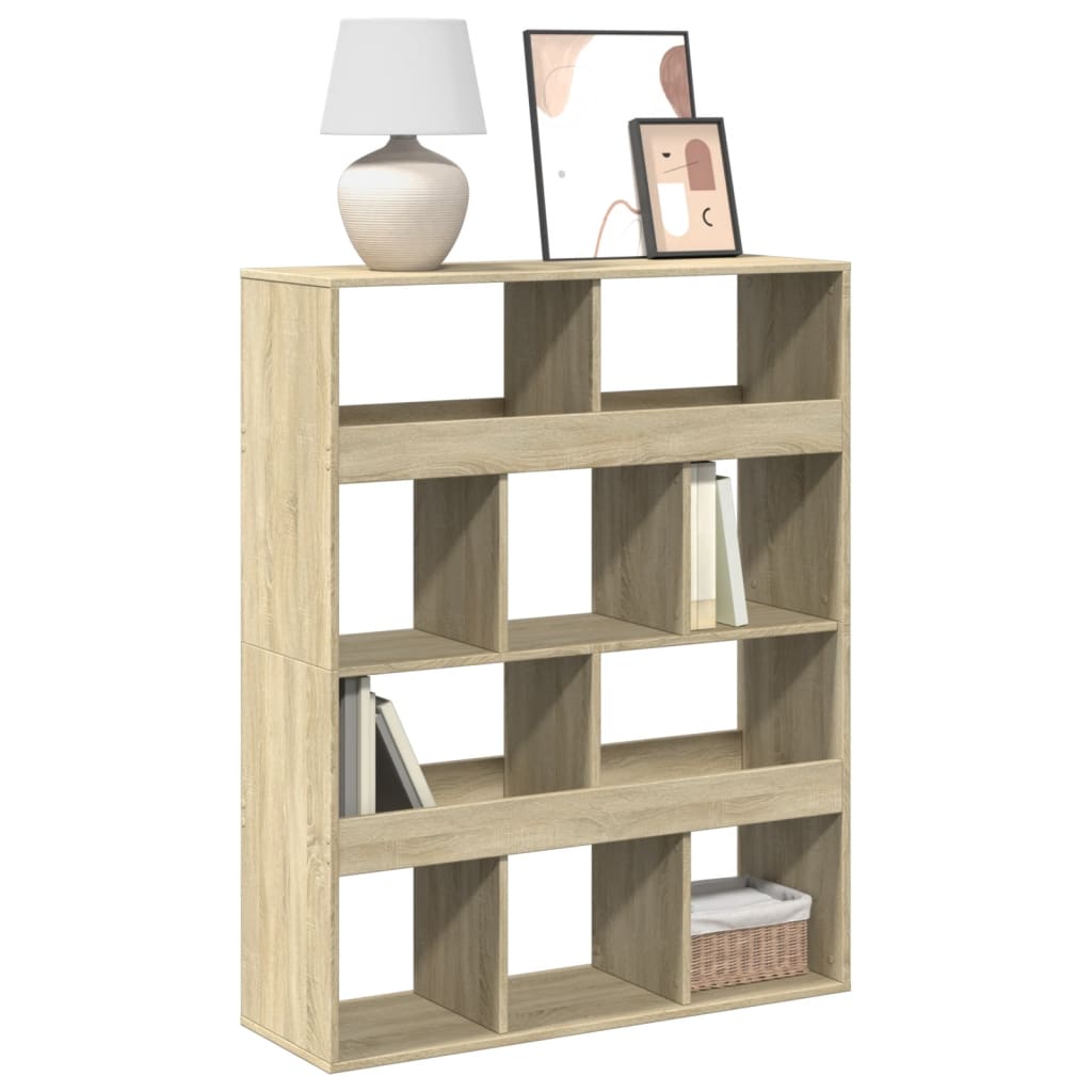 vidaXL Bookcase Sonoma Oak 100x33x125.5 cm Engineered Wood