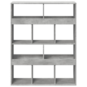 vidaXL Bookcase Concrete Grey 100x33x125.5 cm Engineered Wood