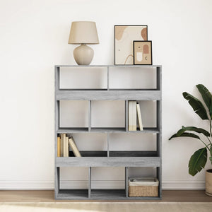 vidaXL Bookcase Grey Sonoma 100x33x125.5 cm Engineered Wood