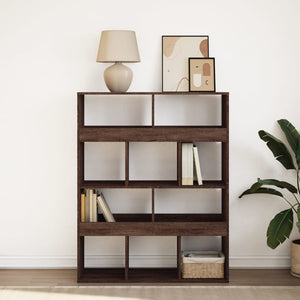 vidaXL Bookcase Brown Oak 100x33x125.5 cm Engineered Wood