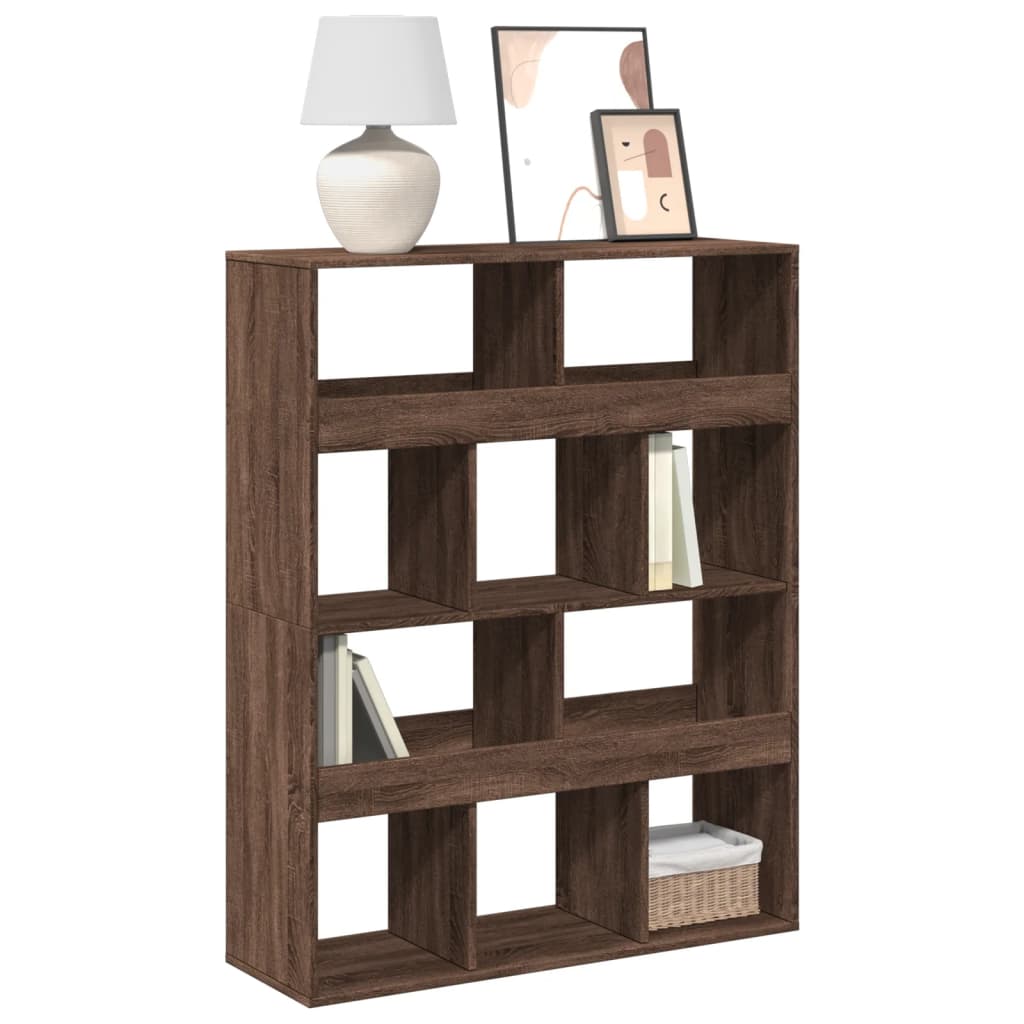 vidaXL Bookcase Brown Oak 100x33x125.5 cm Engineered Wood