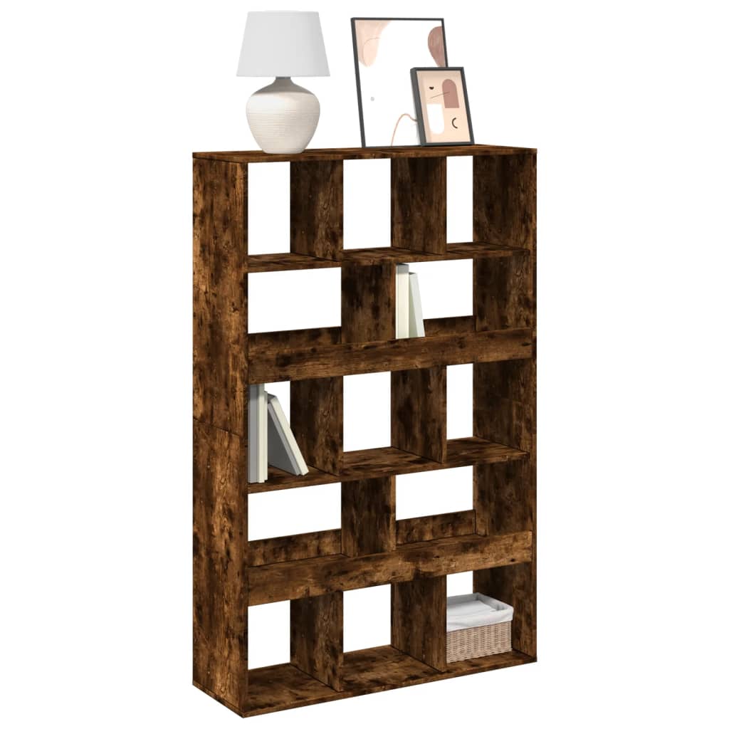 vidaXL Bookcase Smoked Oak100x33x156.5 cm Engineered Wood