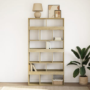 vidaXL Bookcase Sonoma Oak 100x33x187.5 cm Engineered Wood