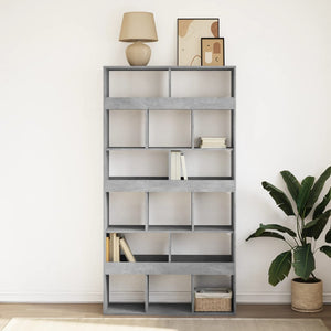 vidaXL Bookcase Concrete Grey 100x33x187.5 cm Engineered Wood