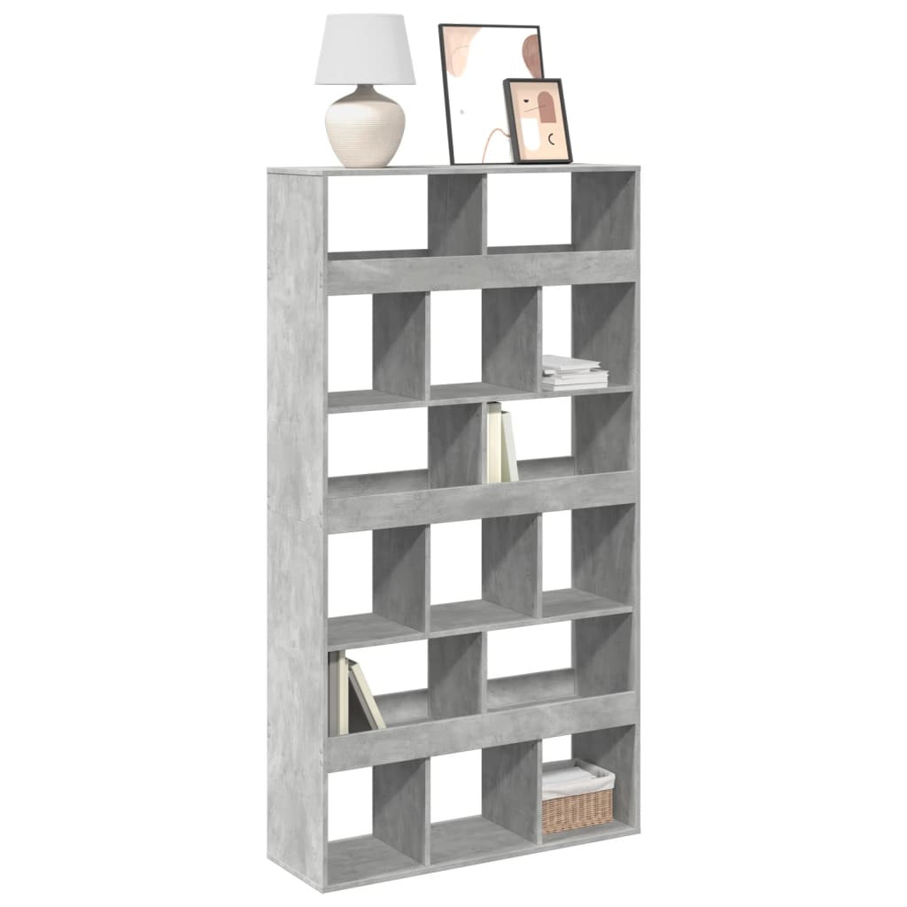 vidaXL Bookcase Concrete Grey 100x33x187.5 cm Engineered Wood