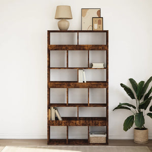 vidaXL Bookcase Smoked Oak 100x33x187.5 cm Engineered Wood