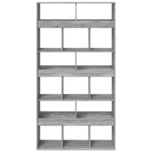 vidaXL Bookcase Grey Sonoma 100x33x187.5 cm Engineered Wood