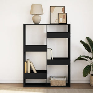 vidaXL Bookcase Black 100x33x135 cm Engineered Wood