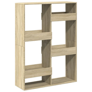 vidaXL Bookcase Sonoma Oak 100x33x135 cm Engineered Wood