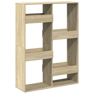 vidaXL Bookcase Sonoma Oak 100x33x135 cm Engineered Wood