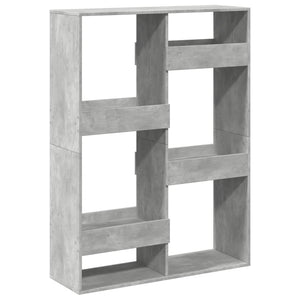 vidaXL Bookcase Concrete Grey 100x33x135 cm Engineered Wood