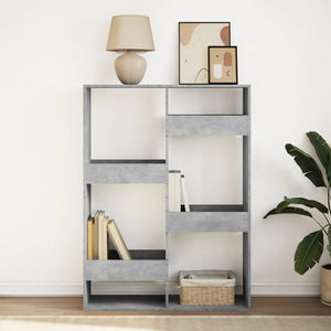 vidaXL Bookcase Concrete Grey 100x33x135 cm Engineered Wood