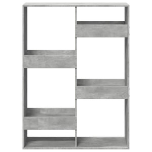 vidaXL Bookcase Concrete Grey 100x33x135 cm Engineered Wood