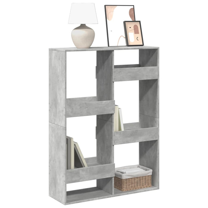 vidaXL Bookcase Concrete Grey 100x33x135 cm Engineered Wood