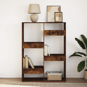 vidaXL Bookcase Smoked Oak100x33x135 cm Engineered Wood