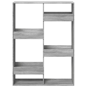 vidaXL Bookcase Grey Sonoma 100x33x135 cm Engineered Wood