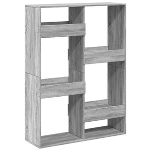 vidaXL Bookcase Grey Sonoma 100x33x135 cm Engineered Wood