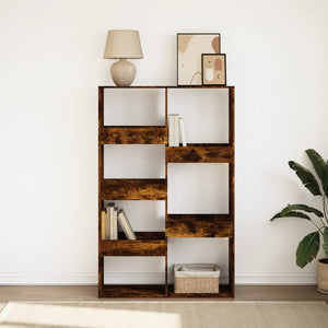 vidaXL Bookcase Smoked Oak 100x33x155.5 cm Engineered Wood