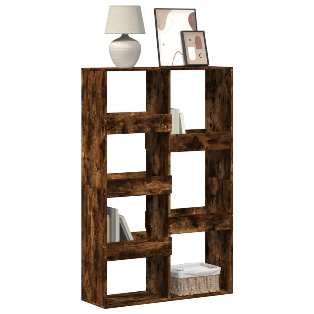 vidaXL Bookcase Smoked Oak 100x33x155.5 cm Engineered Wood