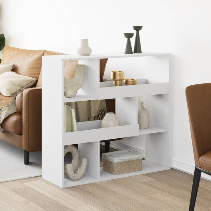 vidaXL Bookcase White 100x33x94.5 cm Engineered Wood