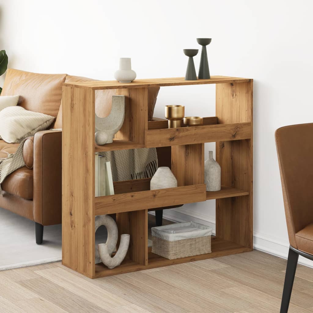 vidaXL Bookcase Artisian Oak 100x33x94.5 cm Engineered Wood