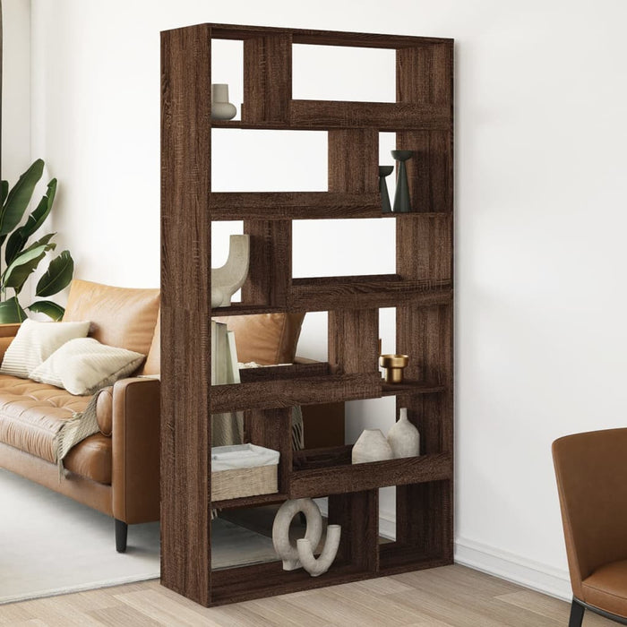 vidaXL Room Divider Brown Oak 100x33x187.5 cm Engineered Wood