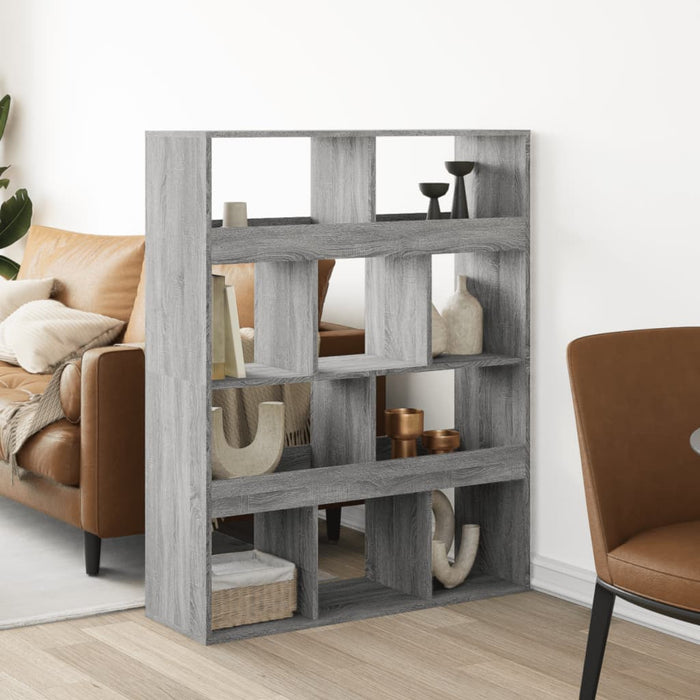 vidaXL Room Divider Grey Sonoma 100x33x125.5 cm Engineered Wood