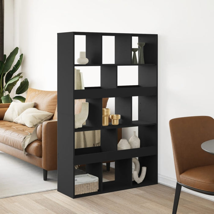 vidaXL Room Divider Black 100x33x156.5 cm Engineered Wood