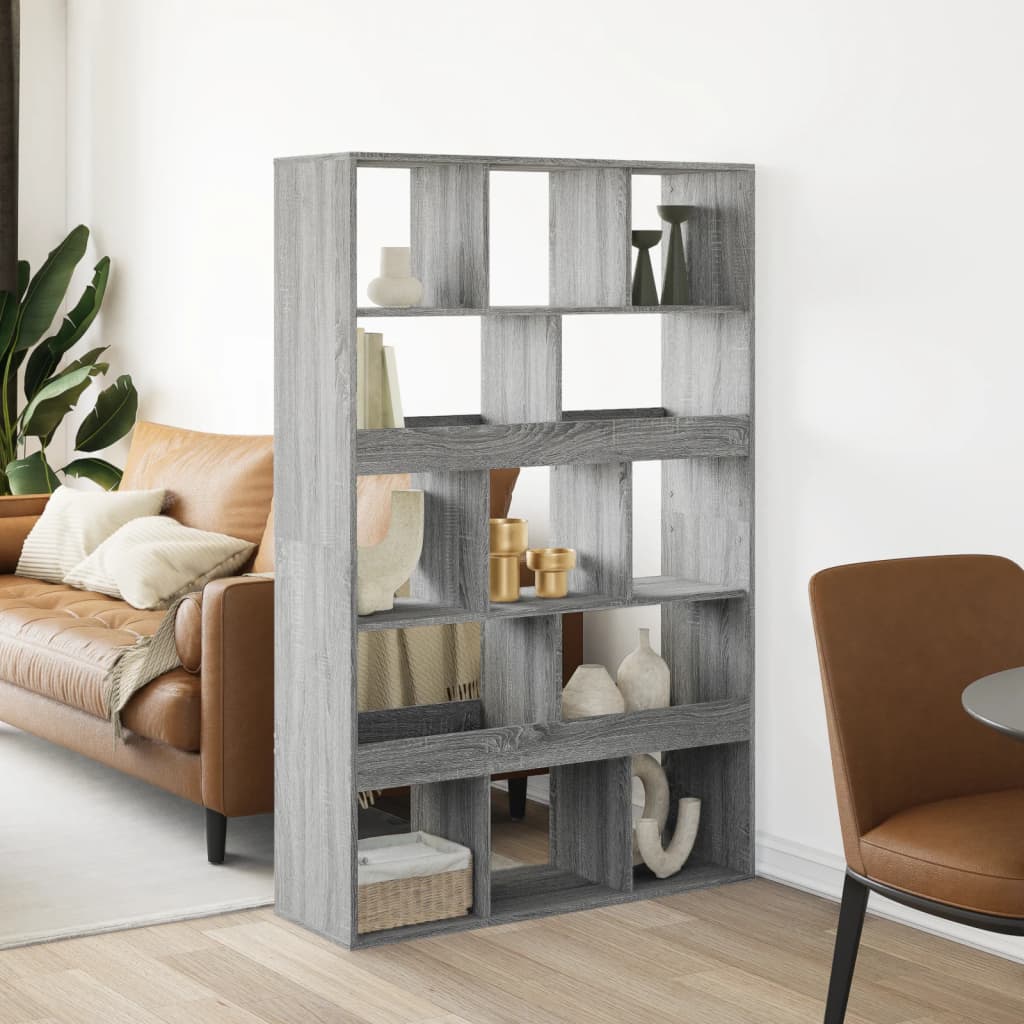 vidaXL Room Divider Grey Sonoma 100x33x156.5 cm Engineered Wood