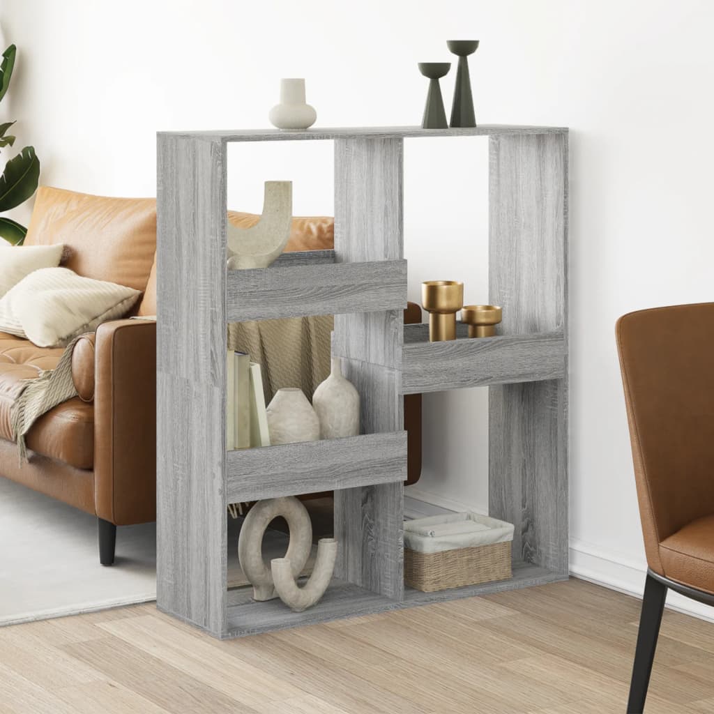 vidaXL Room Divider Grey Sonoma 100x33x115 cm Engineered Wood