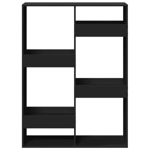 vidaXL Room Divider Black 100x33x135 cm Engineered Wood