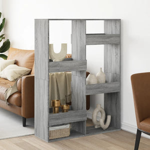 vidaXL Room Divider Grey Sonoma 100x33x135 cm Engineered Wood