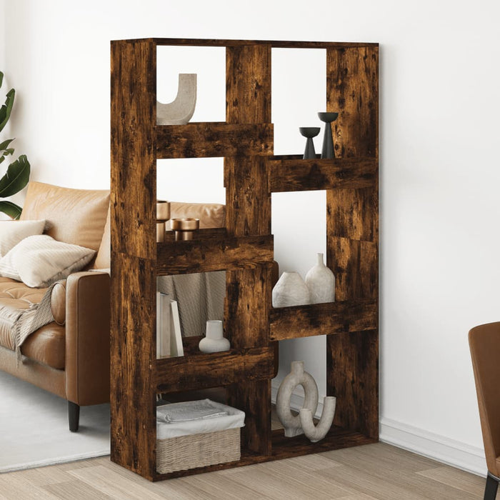 vidaXL Room Divider Smoked Oak100x33x155.5 cm Engineered Wood