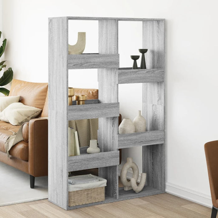 vidaXL Room Divider Grey Sonoma 100x33x155.5 cm Engineered Wood