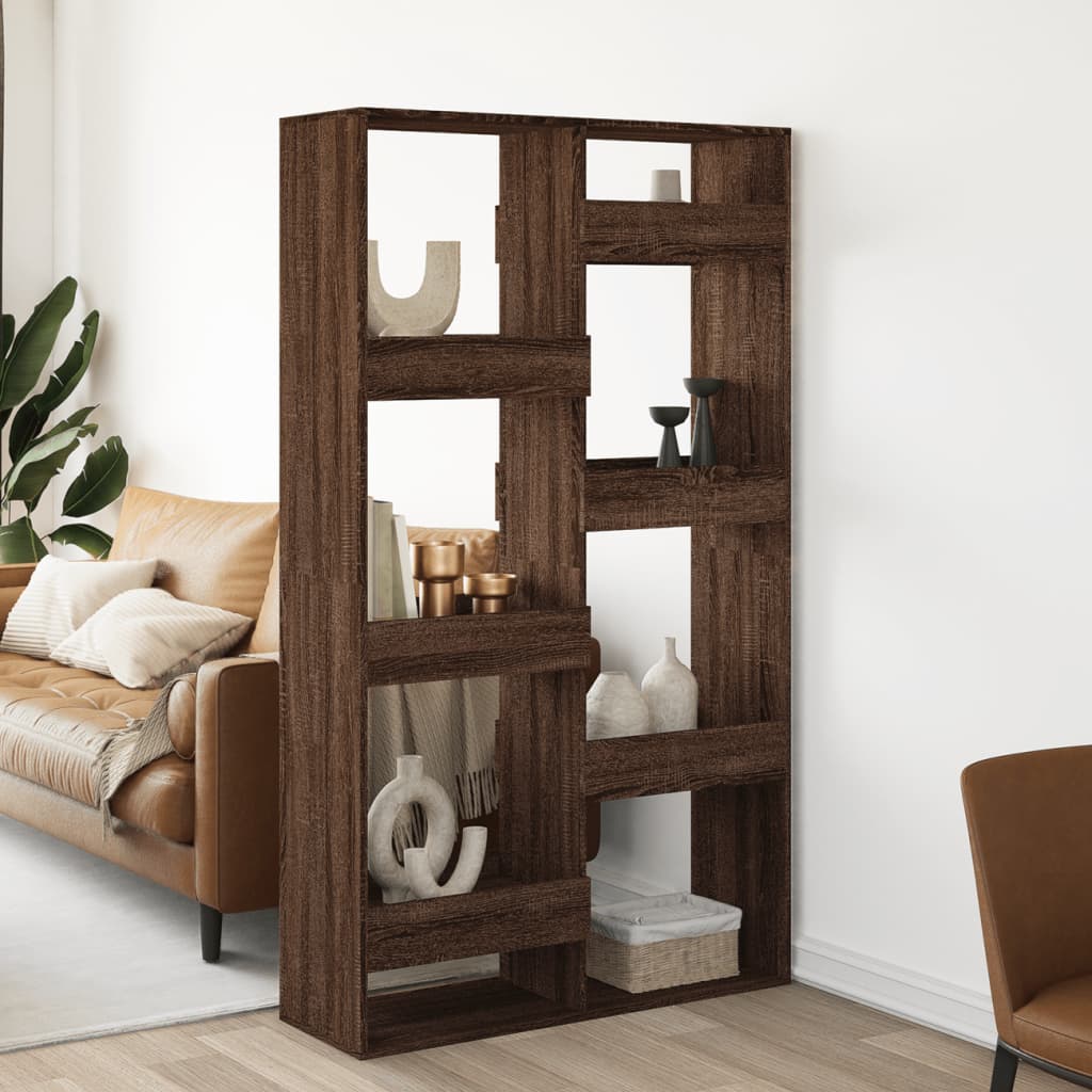 vidaXL Room Divider Brown Oak 100x33x175 cm Engineered Wood