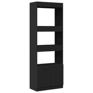 vidaXL Highboard Black 63x33x180 cm Engineered Wood