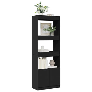 vidaXL Highboard Black 63x33x180 cm Engineered Wood