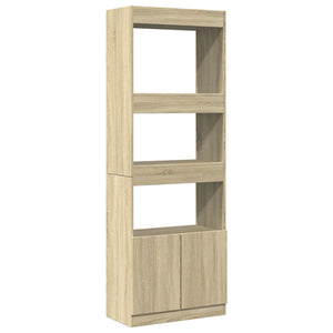 vidaXL Highboard Sonoma Oak 63x33x180 cm Engineered Wood