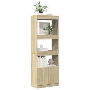 vidaXL Highboard Sonoma Oak 63x33x180 cm Engineered Wood