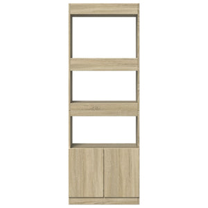 vidaXL Highboard Sonoma Oak 63x33x180 cm Engineered Wood