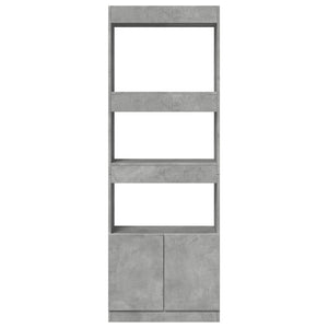 vidaXL Highboard Concrete Grey 63x33x180 cm Engineered Wood