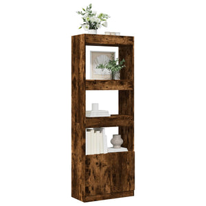 vidaXL Highboard Smoked Oak 63x33x180 cm Engineered Wood