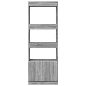 vidaXL Highboard Grey Sonoma 63x33x180 cm Engineered Wood