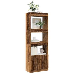 vidaXL Highboard Old Wood 63x33x180 cm Engineered Wood