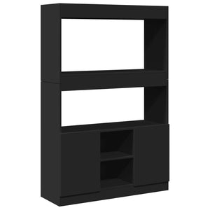 vidaXL Highboard Black 92x33x140 cm Engineered Wood