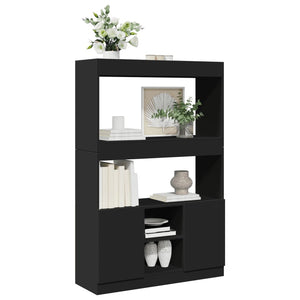 vidaXL Highboard Black 92x33x140 cm Engineered Wood