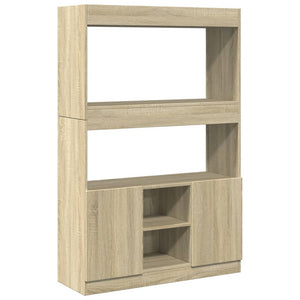 vidaXL Highboard Sonoma Oak 92x33x140 cm Engineered Wood