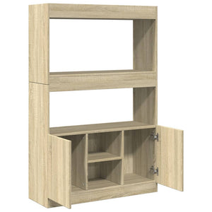 vidaXL Highboard Sonoma Oak 92x33x140 cm Engineered Wood