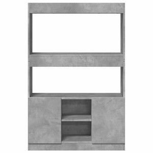 vidaXL Highboard Concrete Grey 92x33x140 cm Engineered Wood